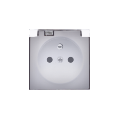 Simon 54 Pokrywa gniazda do wersji IP44 z przesłonami klapka transparentna biały *Wymagana uszczelka IP44 do ramki DGZ1BUZP/11A KONTAKT - img_3477.png