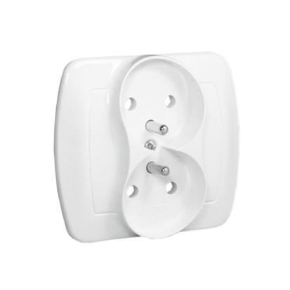 Simon Akord Gniazdo z uziemieniem podwójne 16A białe AGZ2/11 KONTAKT - img_579.png