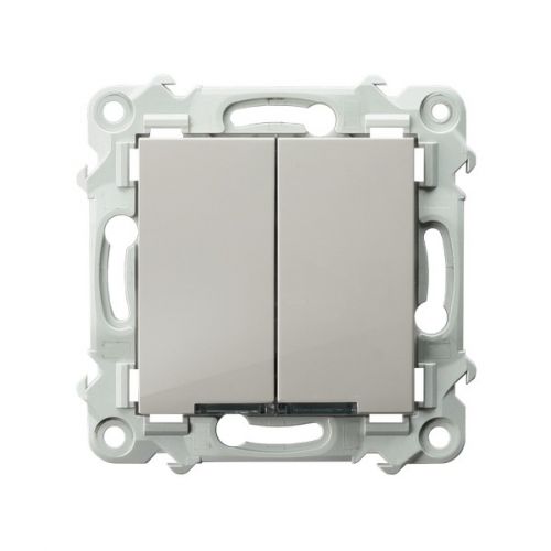 SZAFIR Łącznik schodowy + pojedynczy jednobiegunowy z podświetleniem kolor kaszmirowy beż ŁP-9ZS/m/83 OSPEL - lp_9zs_m_83.jpg