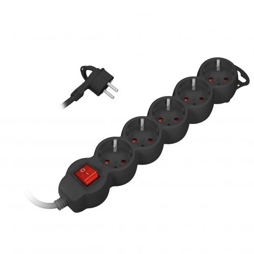 Przedłużacz 5-krotny 2P+Z (Schuko), z wyłącznikiem, 5m H05VV-F 3x1,5mm2, Imax=16A, płaska wtyczka, c - 5908254840234 - m/17723934/5908254840234.jpg
