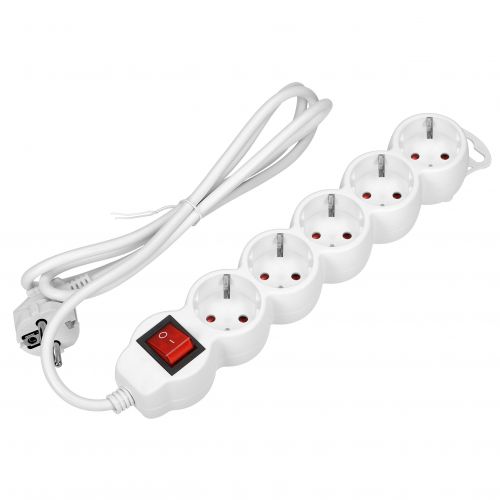 Przedłużacz 5-krotny 2P+Z (Schuko), z wyłącznikiem, 5m H05VV-F 3x1,5mm2, Imax=16A, płaska wtyczka, b - 5908254840227 - m/17723937/5908254840227.jpg