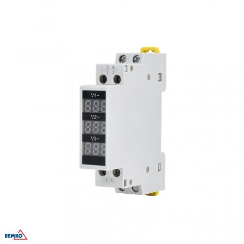 Woltomierz lampka kontrolka modułowa Wskaźnik napięcia 3F cyfrowy 80-500V SCHELINGER - nv-3f-1-bemko - m/18450823/nv-3f-1-bemko.jpg