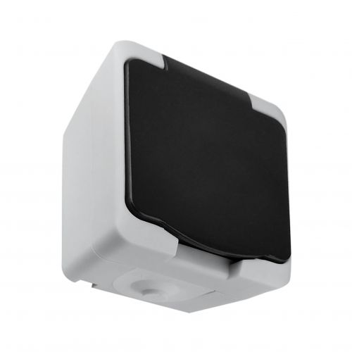 Gniazdo pojedyncze 2P+Z Schuko AQUATIC MINI IP54, 16A, 230V AC, Biało-Czarne, 10 sztuk - 5908254830747 - m/18454367/5908254830747.jpg