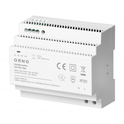 Zasilacz na szyne DIN 12VDC 11.3 A 135.6W 6 modułów - ORPSU1666_5908254842559_2D_0001_large - m/18454672/orpsu1666-5908254842559-2d-0001-large.jpg