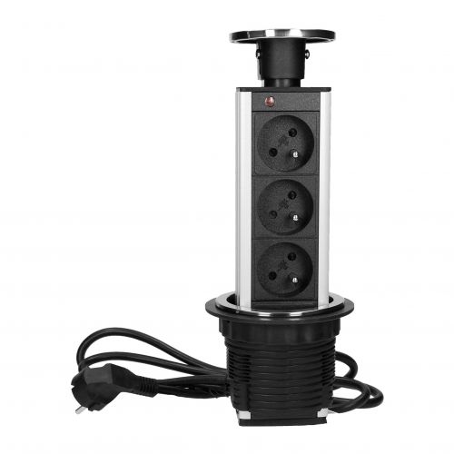 Gniazdo meblowe O8cm wysuwane z blatu z przewodem 1,8m, 3x2P+Z, INOX - FS16_5908254826719_2D_0001_large - m/18536202/fs16-5908254826719-2d-0001-large.jpg