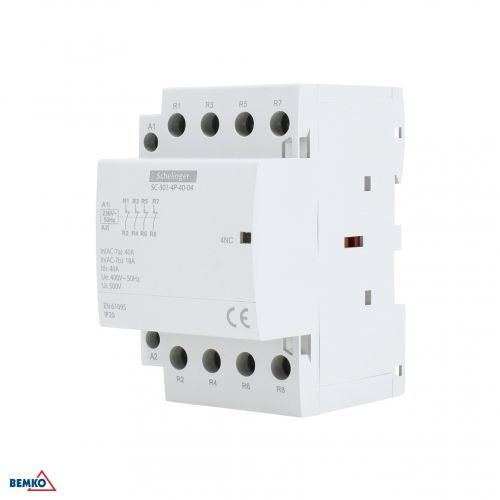 Stycznik modułowy SC301 4P 40A TYP 40 4Z SCHELINGER - a62-sc-301-4p-40-04-1-schelinger - m/18950382/a62-sc-301-4p-40-04-1-schelinger.jpg