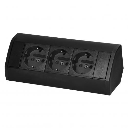 Gniazdo meblowe 3x2P+Z (Schuko), czarne - ORGM9001GSB_5908254844096_2D_0001_large - m/19461124/orgm9001gsb-5908254844096-2d-0001-large.jpg