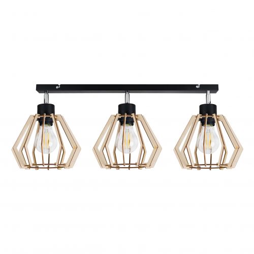SOLIN 3P E27, oprawa ścienno-sufitowa, max. 3x60W, czarna, drewno - 5904988905829 - m/19620461/5904988905829.jpg
