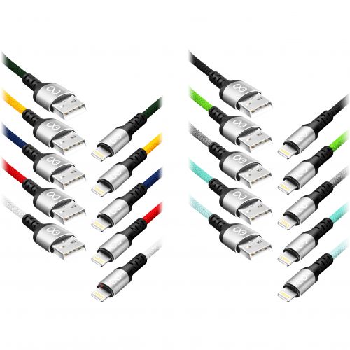 Kabel USB - Lightning eXc BRAID, 1.2M (2.4A, szybkie ładowanie), kolor mix*, bez opakowania - 5902626009496 - m/19620978/5902626009496.jpg