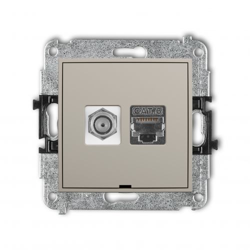 KARLIK MINI Gniazdo komputerowo-antenowe kat.6 ekranowane Taupe 60MGFKBO-5 - 60mgfkbo-5 - m/19923781/60mgfkbo-5.jpg