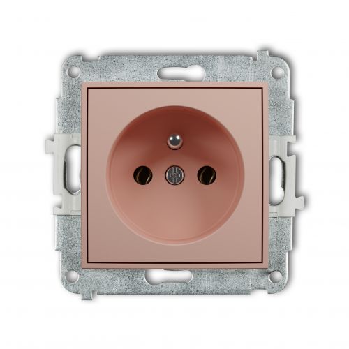 KARLIK MINI Gniazdo pojedyncze z uziemieniem 2P+Z (bez przesłon torów prądowych) łososiowy 62MGP-1z - 62mgp-1z - m/19924172/62mgp-1z.jpg