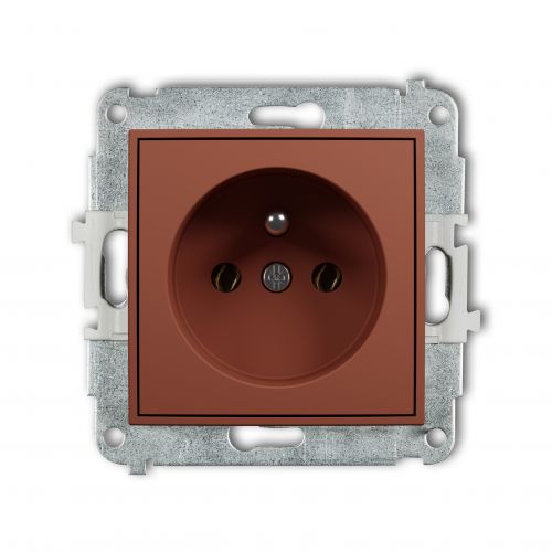 KARLIK MINI Gniazdo pojedyncze z uziemieniem 2P+Z (bez przesłon torów prądowych) terakota 63MGP-1z - 63mgp-1z - m/19924387/63mgp-1z.jpg
