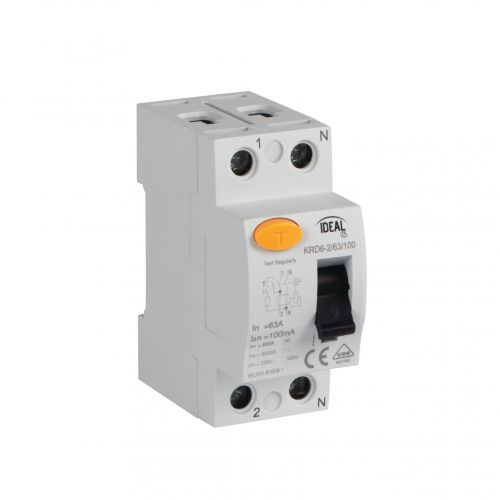 KRD6-2/63/100 Wyłącznik różnicowoprądowy IDEAL TS 2P KRD6-2/63/100 typ AC KANLUX - 23204 - m/20287614/23204.jpg