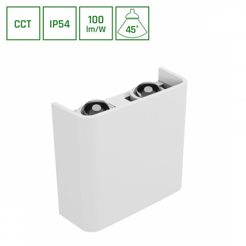 LUNARIX 2 KINKIET 4W CCT 230V IP54 RA90 110X110X40MM BIAŁY ŚWIECI GÓRA/DÓŁ - SLIP007019_img01 - m/20622861/slip007019-img01.jpg