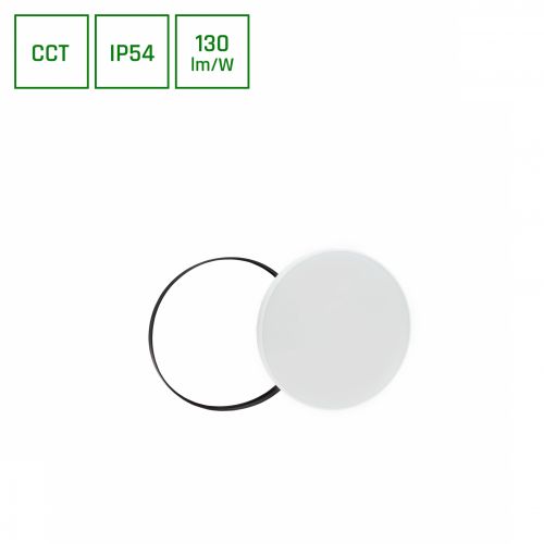 NYMPHEA BLACK & WHITE RINGS 24W CCT 230V 115st IP54 FI320x52 BIAŁY/CZARNY OKRĄGŁA - SLI031035CCT_PW_img01 - m/20623970/sli031035cct-pw-img01.jpg