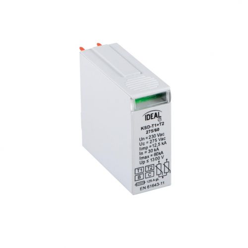 KSD-T1+T2 275/60 M Ogranicznik przepięć IDEAL TS KSD-T1+T2 275/60 M 1P KANLUX - 23924 - m/20918162/23924.jpg