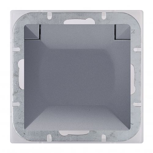 Gniazdo pojedyncze podtynkowe 2P+Z Schuko bryzgoszczelne z klapką Pearl, 16A, 250V, PT-17PH, antracy - 5904988911127_20250203123754 - m/21111042/5904988911127-20250203123754.jpg