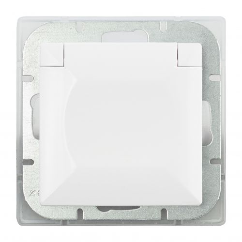 Gniazdo pojedyncze podtynkowe 2P+Z Schuko bryzgoszczelne z klapką Pearl, 16A, 250V, PT-17PH, biały - 5904988911110_20250203123811 - m/21111050/5904988911110-20250203123811.jpg