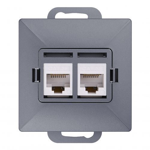 Gniazdo 2xRJ45 Cat5 Pearl, RJ45-5CAT/P2, antracyt - 5904988911363_20250203121959 - m/21111126/5904988911363-20250203121959.jpg