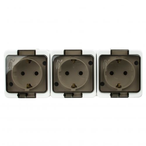 Gniazdo potrójne 3x 2P+Z SCHUKO bryzgoodporne klapką dymną IP44, SMART, biały - 5907522074678_20250203124259 - m/21111466/5907522074678-20250203124259.jpg