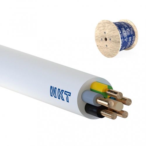 Przewód instalacyjny YDY żo 5x4mm2 biały 450/750V /bębnowy/ NKT - PICTURE_53782_1 - m/21617048/picture-53782-1.png