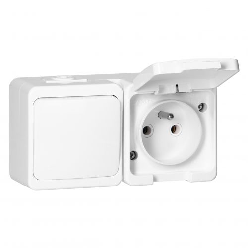 Gniazdo pojedyncze 2P+Z bryzgood. z klapką w kolorze wyrobu+ Łącznik 1-biegunowy IP44, SMART, biały - GWNS_5907522044527_2D_0001_large - m/21782293/gwns-5907522044527-2d-0001-large.jpg