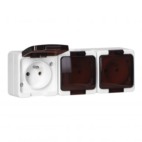 Gniazdo potrójne 3x 2P+Z bryzgoodporne z klapką dymną IP44, SMART, biały - NT316SL_5907522074777_2D_0001_large - m/21782310/nt316sl-5907522074777-2d-0001-large.jpg