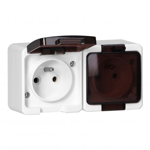 Gniazdo podwójne 2P+Z bryzgoodporne z klapką dymną IP44, SMART, biały - NT6SL_5907522003814_2D_0001_large - m/21782320/nt6sl-5907522003814-2d-0001-large.jpg