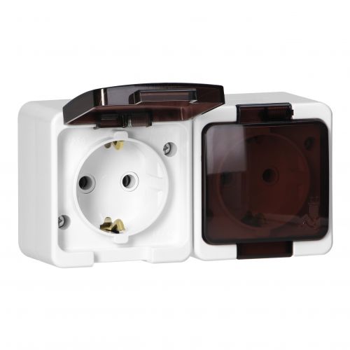 Gniazdo podwójne 2x 2P+Z SCHUKO bryzgoodporne z klapką dymną IP44, SMART, biały - NT7SL_5907522048976_2D_0001_large - m/21782324/nt7sl-5907522048976-2d-0001-large.jpg