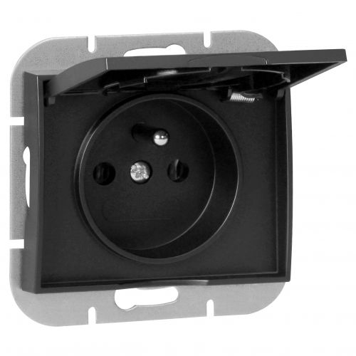 Gniazdo pojedyncze podtynkowe 2P+Z bryzgoszczelne z klapką Onyx, 16A, 250V, PT-16OH, czarny - OROE7505BB_5904988910441_2D_0001_large - m/21782349/oroe7505bb-5904988910441-2d-0001-large.jpg