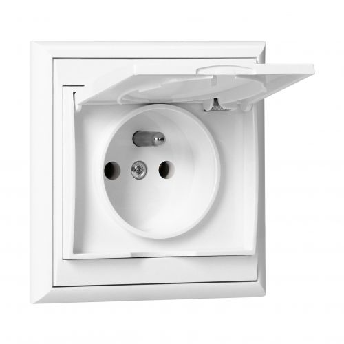 Gniazdo pojedyncze podtynkowe 2P+Z, bryzgoszczelne z klapką Luna, 16A, 250V, PT-16LH, biały - OROE7605WW_5904988912261_2D_0001_large - m/21782386/oroe7605ww-5904988912261-2d-0001-large.jpg