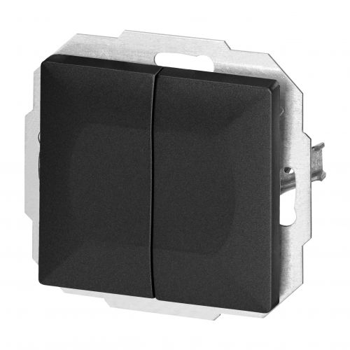 Łącznik podtynkowy schodowy podwójny Pearl, 10A, 250V, WP-2/5P, czarny - OROE77022B_5904988910700_2D_0001_large - m/21782405/oroe77022b-5904988910700-2d-0001-large.jpg