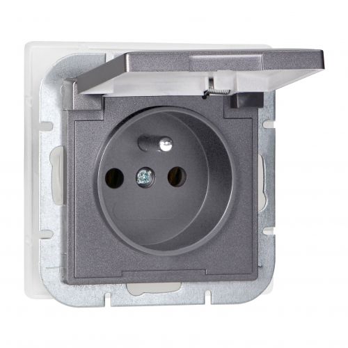 Gniazdo pojedyncze podtynkowe 2P+Z bryzgoszczelne z klapką Pearl, 16A, 250V, PT-16PH, antracyt - OROE7705AA_5904988911035_2D_0001_large - m/21782430/oroe7705aa-5904988911035-2d-0001-large.jpg