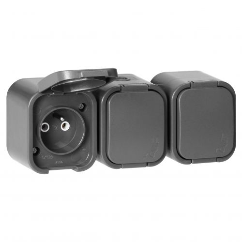 Gniazdo potrójne natynkowe 3x2P+Z, bryzgoszczelne z klapką B2, IP54, NT-316 B2, szary - OROE7809G_5904988911875_2D_0001_large - m/21782528/oroe7809g-5904988911875-2d-0001-large.jpg