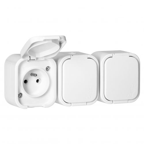 Gniazdo potrójne natynkowe 3x2P+Z, bryzgoszczelne z klapką B2, IP54, NT-316 B2, biały - OROE7809W_5904988911868_2D_0001_large - m/21782530/oroe7809w-5904988911868-2d-0001-large.jpg