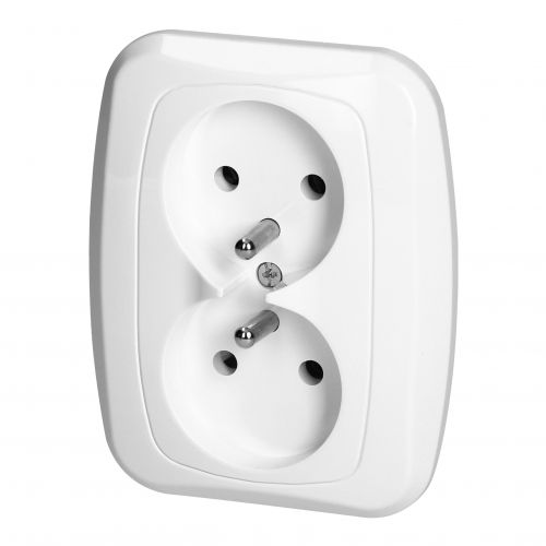 Gniazdo podwójne podtynkowe 2x2p+Z 16A, 250V, ATUT, biały - PT6A_5907522086862_2D_0001_large - m/21782542/pt6a-5907522086862-2d-0001-large.jpg