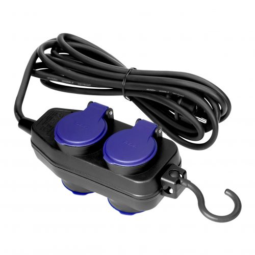 Przedłużacz warsztatowy bryzgoszczelny IP44, 4 gniazda (2+2) 2P+Z, IP44, przewód gumowy, H05RR-F 3x1 - ORAE132995M_5908254847257_2D_0001_large - m/21792341/orae132995m-5908254847257-2d-0001-large.jpg