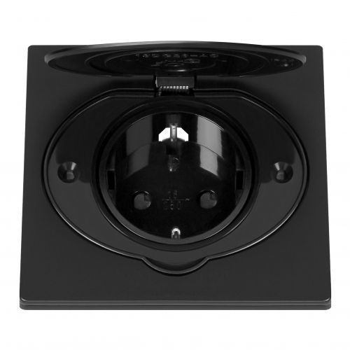 Hermetyczne gniazdo elektryczne, IP44, 1x2P+Z(Schuko), czarne - ORAE1397GSB_5908254849008_2D_0001_large - m/22232821/orae1397gsb-5908254849008-2d-0001-large.jpg