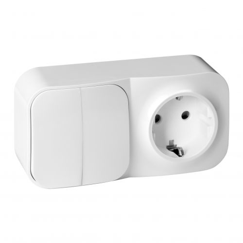 Łącznik natynkowy świecznikowy + Gniazdo pojedyncze, ToDo, IP20, 2P+Z, Schuko, biały, 10 szt. - 5908254851964_20250629020037 - m/22242484/5908254851964-20250629020037.jpg