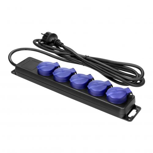 Przedłużacz warsztatowy bryzgoszczelny IP44, 5 gniazd 2P+Z IP44, schuko, przewód gumowy, H05RR-F 3x1 - ORAE13297GS3M_5908254847769_2D_0001_large - m/22284691/orae13297gs3m-5908254847769-2d-0001-large.jpg