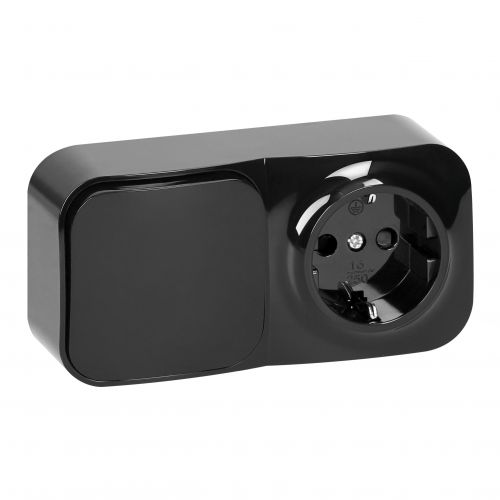 Łącznik natynkowy jednobiegunowy + Gniazdo pojedyncze ToDo, IP20, 2P+Z, Schuko, czarny, 10 szt. - OROE7207GSB10_5908254851933_2D_0001_large - m/23099897/oroe7207gsb10-5908254851933-2d-0001-large.jpg