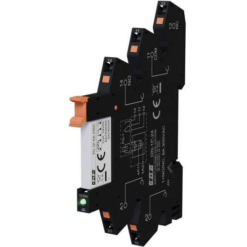 Przekaźnik interfejsowy 1P zasilanie 24 V DC 6A 1/3S z gniazdem GN-1P-24 F&F - GPK-1P-24DC_b - m/23182588/gpk-1p-24dc-b.jpg