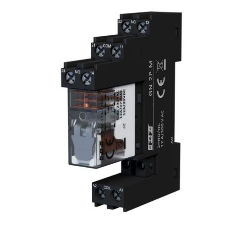 Przekaźnik interfejsowy 2P zasilanie 230 V AC 12A 1S z gniazdem GN-2P-M F&F - GPK-2P-M-230AC_b - m/23182589/gpk-2p-m-230ac-b.jpg