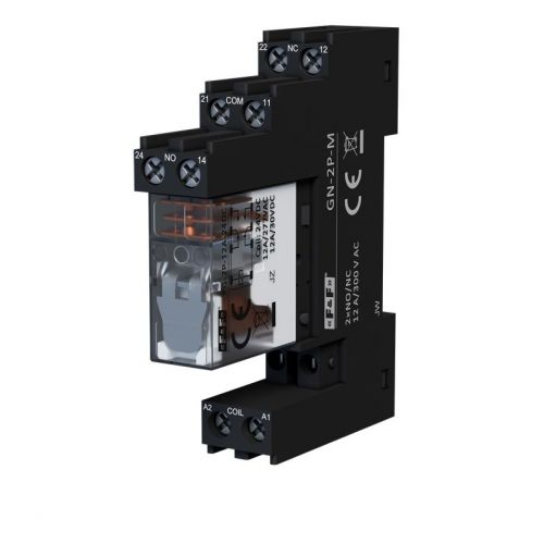 Przekaźnik interfejsowy 2P zasilanie 24 V DC 12A 1S z gniazdem GN-2P-M F&F - GPK-2P-M-24DC_b - m/23182591/gpk-2p-m-24dc-b.jpg