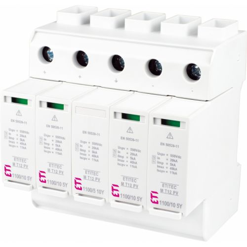 Ogranicznik przepięć T1 T2 (B C) - do systemów PV ETITEC M T12 PV 1100/10 5Y 002440675 ETI - 002440675_MIDDLE_photo - m/23258445/002440675-middle-photo.jpg
