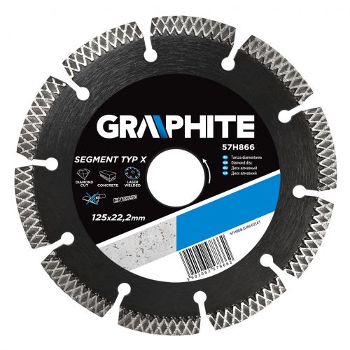 Tarcza diamentowa 125 x 22 mm, segmentowa, spawana laserowo, typ X 57H866 GTX - 57H866__BGH_TGL_U90 - m/23332570/57h866-bgh-tgl-u90.jpg