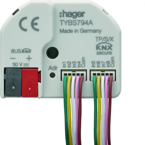 KNX e/s secure Wejście przyciskowe z wyjściem sterującym LED, 4-we + 4-wy - TYBS794A - m/23343248/tybs794a.jpg