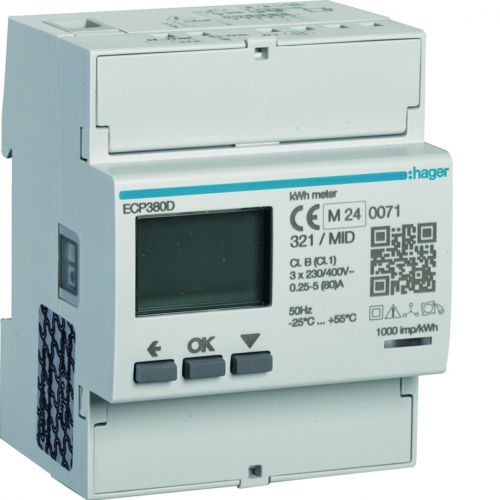 agardio.measure Licznik energii elektrycznej 3-fazowy, 80A 4M, wyjście imp., MID - ECP380D - m/23350860/ecp380d.jpg