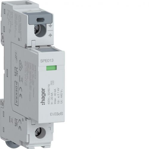 SPD Ogranicznik przepięć T2 1P 1+0 sieć IT In=20kA Imax=40kA Up?1,35kV - SPE113 - m/23375544/spe113.jpg