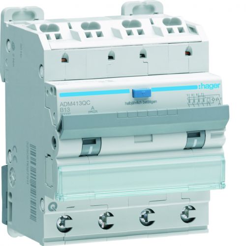 RCBO Wyłącznik różnicowoprądowy z członem nadprądowym 4P 6kA B 13A/30mA A QC/QB - ADM413QC - m/23378878/adm413qc.jpg